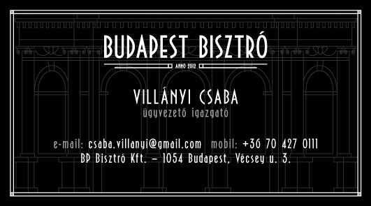 Budapest Bisztró budapest bar restaurant étterem vintage