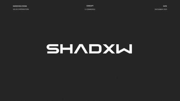 SHADXW™ techwear e-commerce redesign concept on Behance