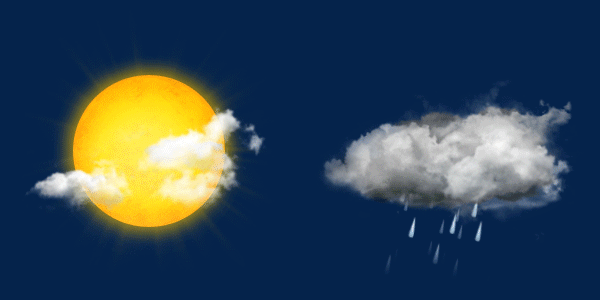weather icons animated videohive envato clouds storm rain Sun moon