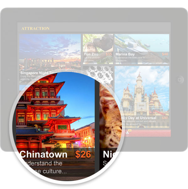 iPad  tourist UI  UX  apple  iOS  attraction  singapore