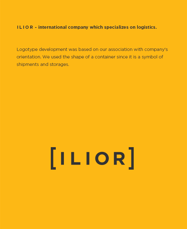 ilior identity Style Latvia yellow stationary logo Logistics