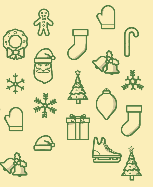 free icons Holiday Christmas santa snow ornament Gingerbread star gift snowman vector ai flat free icon