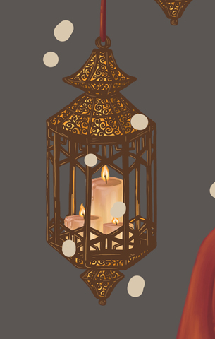 fortune teller Character concept art lanterns Patterns old woman