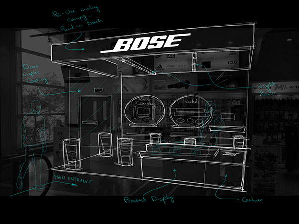 Bose MGM Retail Retail design shanghai DESIGNOVERLAY DESIGN OVERLAY