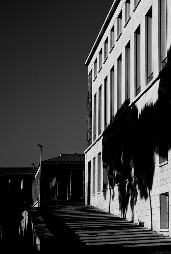 Rome roma EUR b&w buildings black & white photo david carvalho