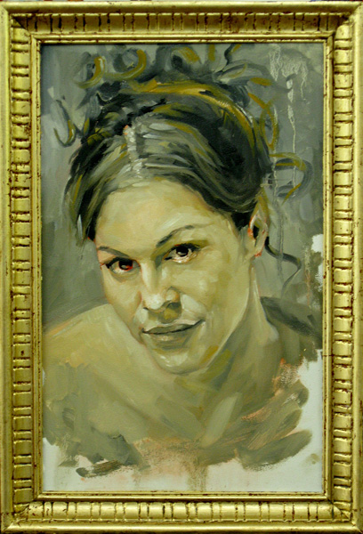 painting   paint portraits  oil paint old master women female faces eyes profile gold leaf
