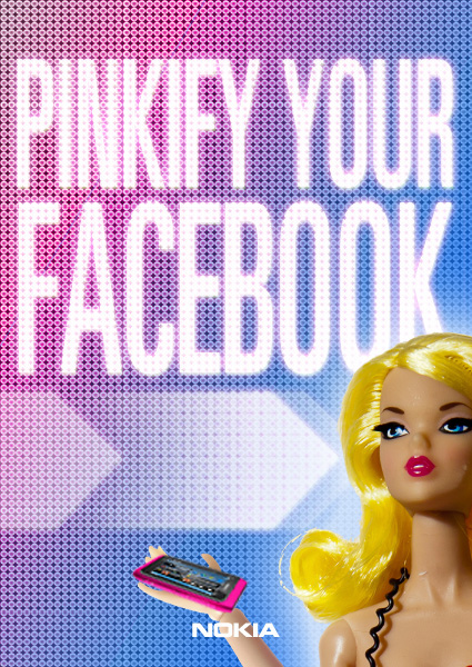 nokia pink n8 video sugababes social media 3d mapped face