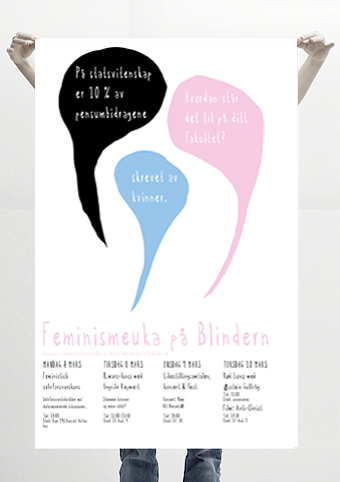 feminism pink girls poster