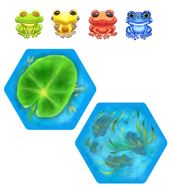 frogs animals pond water Lilypad board game