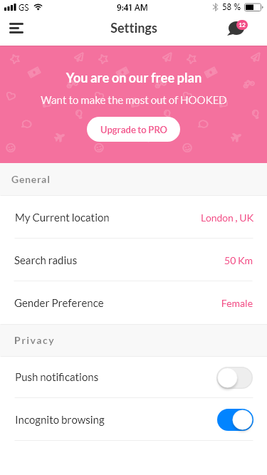 UI/UX app design Dating dating app Adobe XD