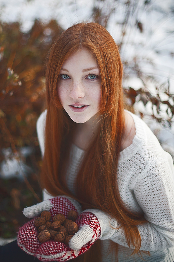 #girl #beauty   #beautiful #amazing #awesome #fairy #magic #snow #ginger #red   #redhead #white #Winter