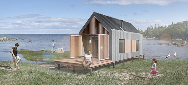 solovetsky archipelago Russia White sea coastal Accommodation cabin modular building elements passive energy economical