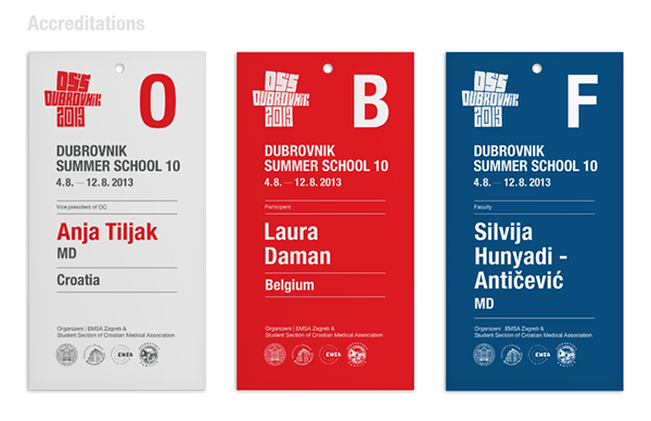 summer school Dubrovnik Red Cross visual identity structure