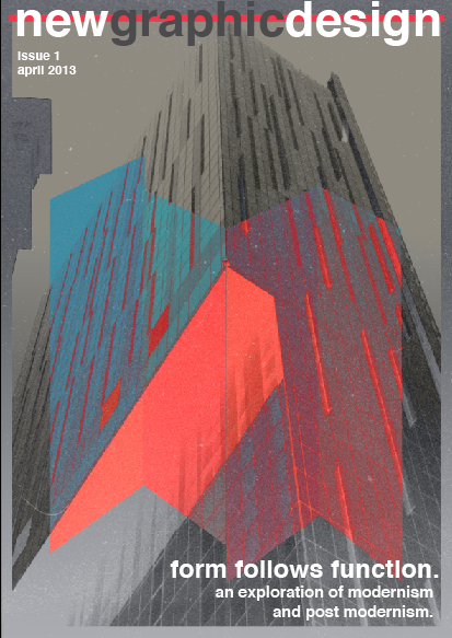 new modernism post-modernism geometry magazine publication article Layout helvetica research Typeface colour legible exploration graphic