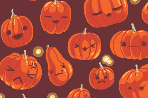 pumpkin Emoji cute Halloween brown dress