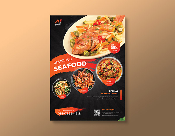Food Flyer Design Restuarent Flyer Food Poster Template