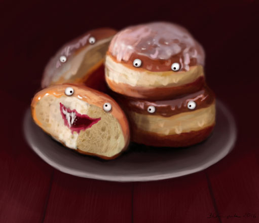 doughnut donut paczek paczki Pancake Day silly lough crazy smile sweet Sweets sugar