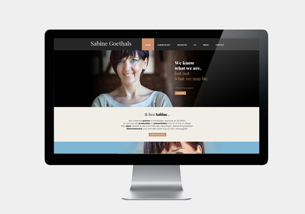 Sabine Goethals Website Responsive webdesign JDesign