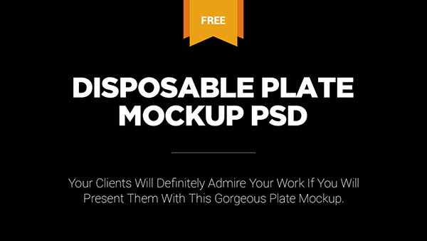 Free Disposable Plate Mockup
