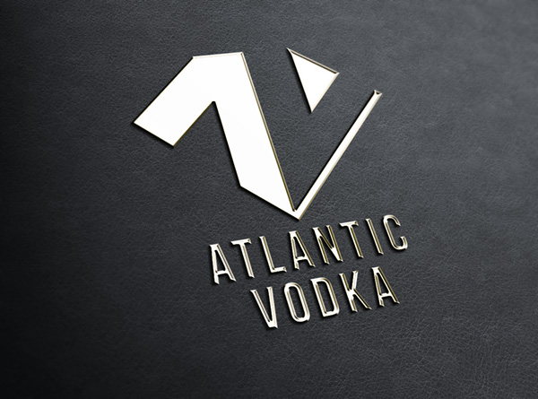 visual identity poster logo Vodka bottle diamond 
