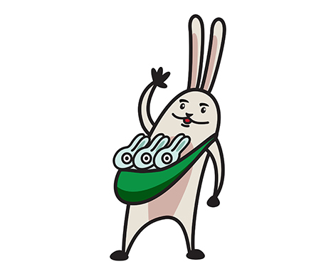 mascot character Logo Design campaign japan awareness Cesar Zanardi zanardi family rabbit Daddy Usagi conejo diseño de personajes デザイン うさぎ キャラクター