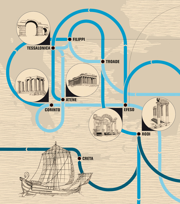 Il Intelligence in Lifestyle magazine Gran Tour map infographic