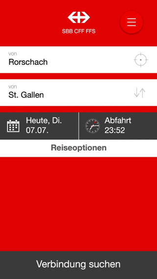 sketch SBB fahrplan app ios Switzerland train Zug
