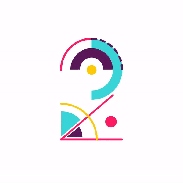 numbers type design instagram 36daysoftype motion graphics  animation  after effects cyan magenta yellow