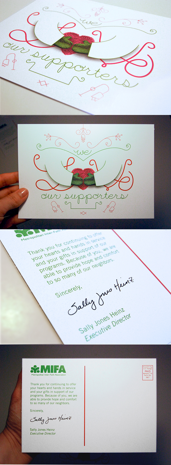 MIFA Memphis santana singleton valentine Love heart hugs supporter thank you card postcard vector knite lettering