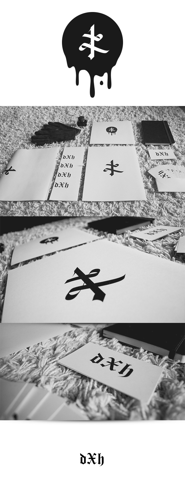 digital calligraphy stationary design test