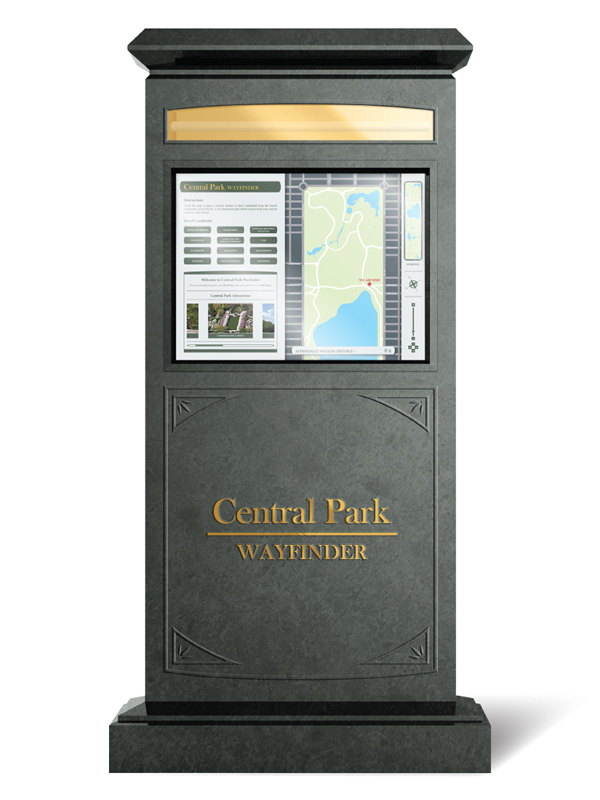 Central Park wayfinder Kiosk