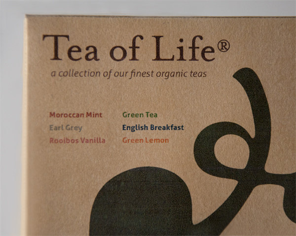packaging design tea of life box design dieline