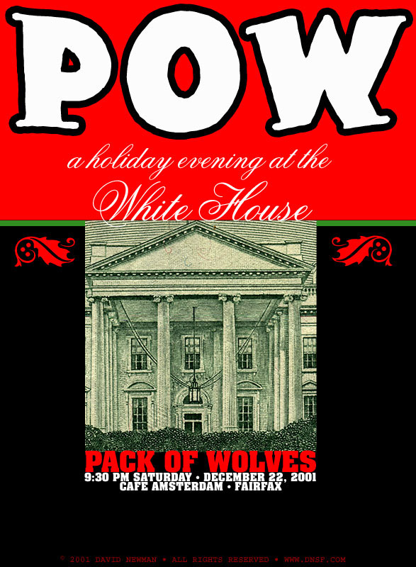 dnsf pow poster posters rock posters Marin pack of wolves