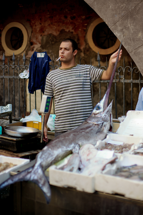 Italy reportage markets people fish sicily