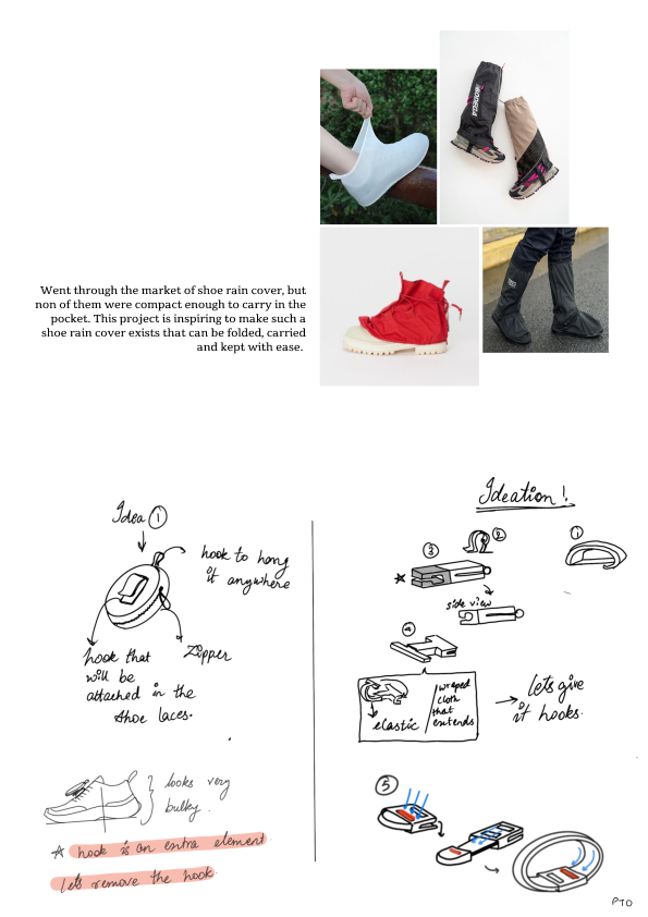 footwear design product design  ideation concept Raincover shoeprotect