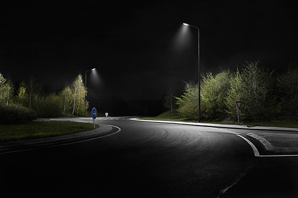 road route light lumière maxence boulart cardon night nuit urbain Urban Lampadaire obscuriter obscure solitude angoisse