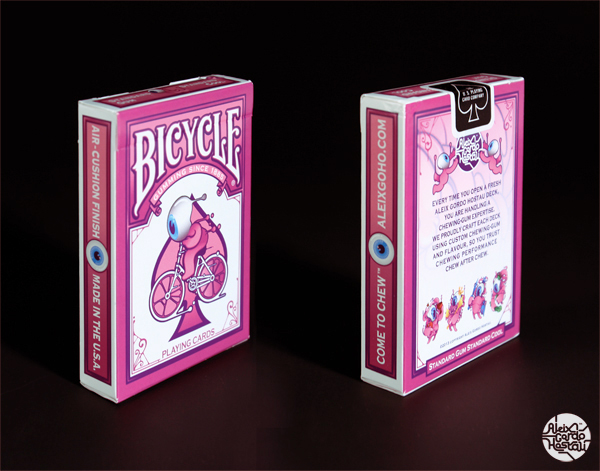 aleix gordo hostau Poker deck card gum bubble pink fournier bycicle design licensing ace