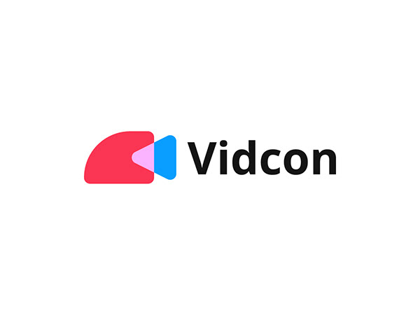 Vidcon Technology Branding, Modern Studio Logo Template