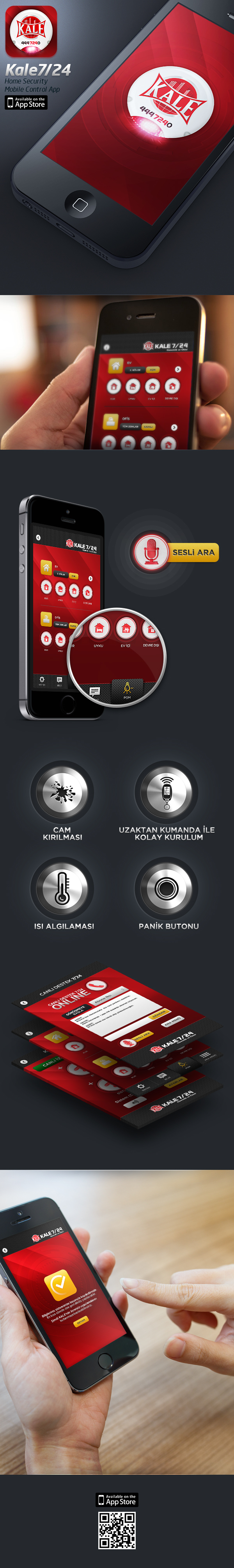 mobile iphone app home Secure system security alarm Kale kale 7/24