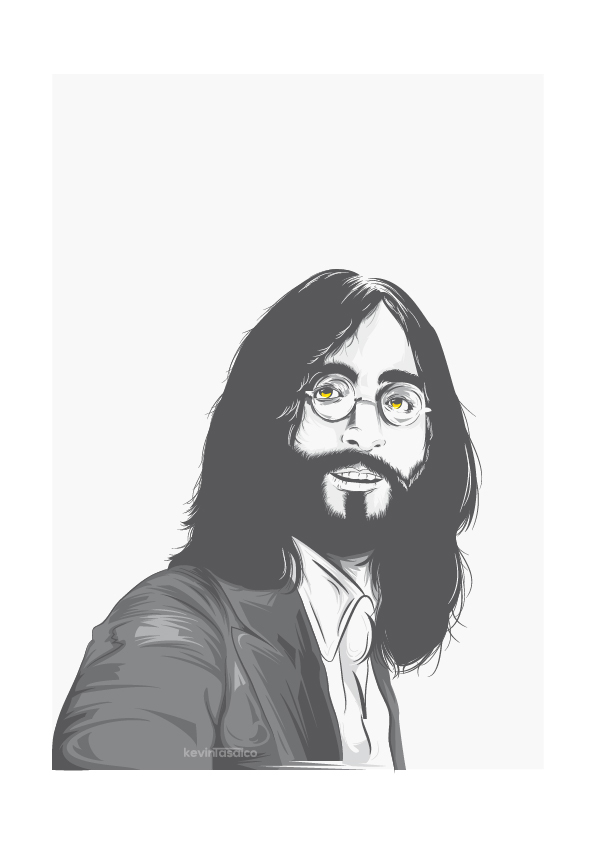 rock Lennon ringo star George harrison Paul McCartney 50´s art ilustracion vector