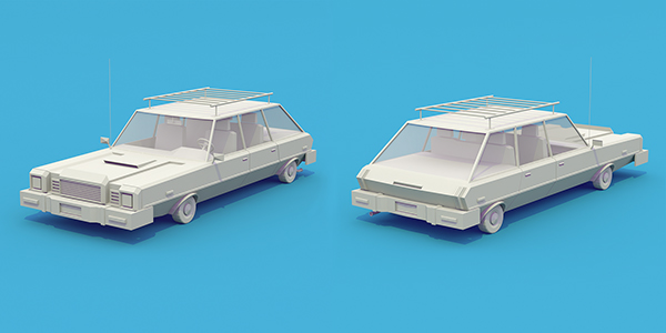Low poly vehicles