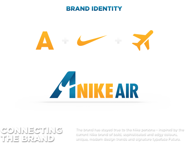 Nike air billy blue brand creation sports airline Travel Website