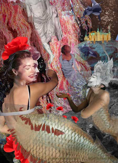 The Little Mermaid photo collage mermaid Hans Christian Andersen collage