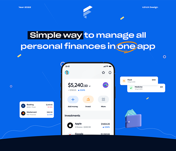 Mobile banking & Wallet app | Fintech App UI UX Design
