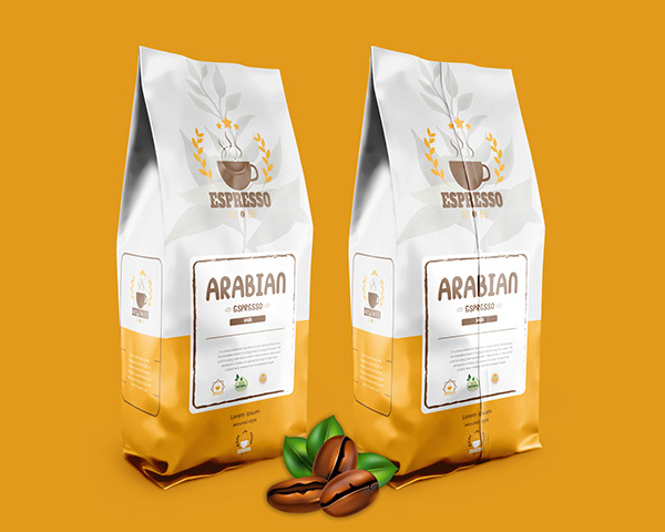 Arabian Best Coffee Bag Packaging Design