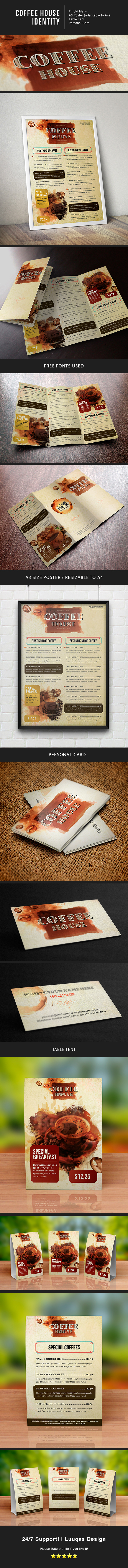 Coffee template identity house design sale graphicriver luuqas tea breakfast Stationery card table bar restaurant
