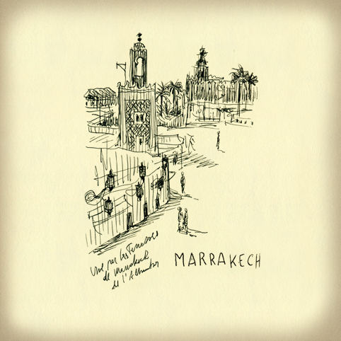 Morocco Marrakech illustrated Andrea Ferolla ferolla ferolla reina Landscape