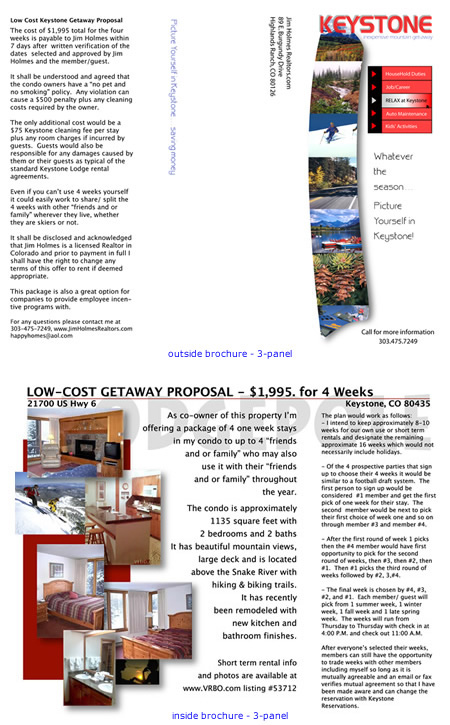 property lease promo 2 fold brochure Brochure Mailer direct mailer