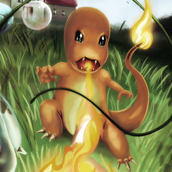 Pokemon blaziken Bulbasaur Charmander Squirtle digital painting   jguzman aospades