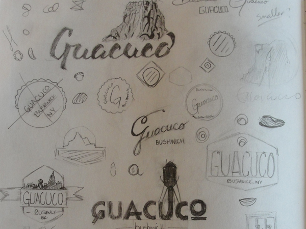 Guacuco venezuela Venezuelan restaurant Brooklyn Bushwick arepas Arepera Guacuco visual identity menu design Business Cards organic rustic brown paper stamp infographics